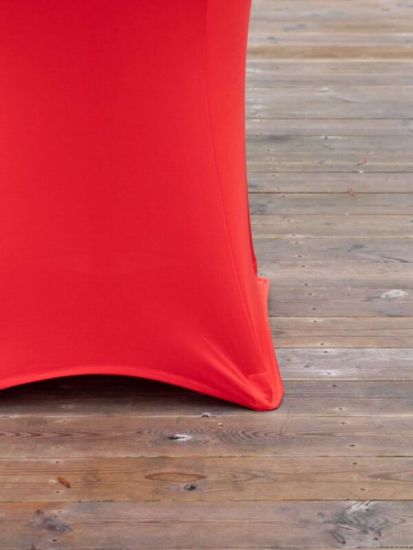 Ståbordsöverdrag stretch Ø60cm röd - Bild 2