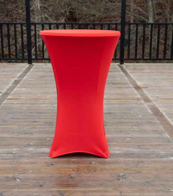 Ståbordsöverdrag stretch Ø60cm röd - Bild 3