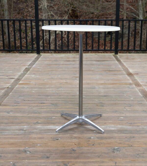 Ståbordsöverdrag stretch Ø80cm vit - Bild 4