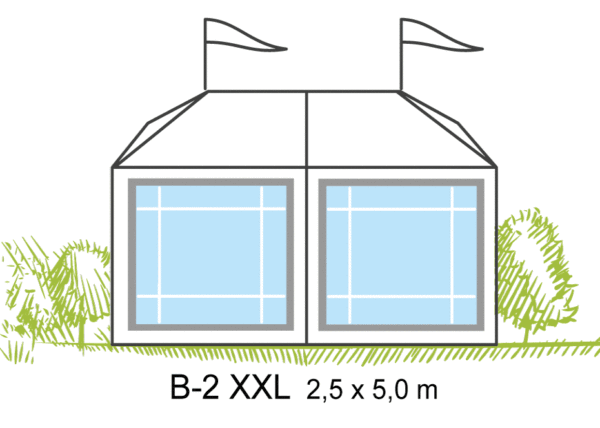 Tält B2-XXL 2,5x5m