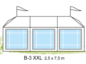 Tält B3-XXL 2,5x7,5m