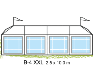 Tält B4-XXL 2,5x10m