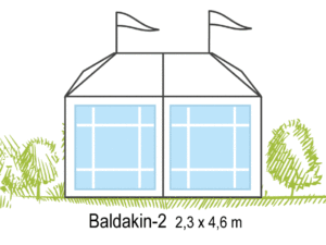 Tält Baldakin-2 2,3x4,6m