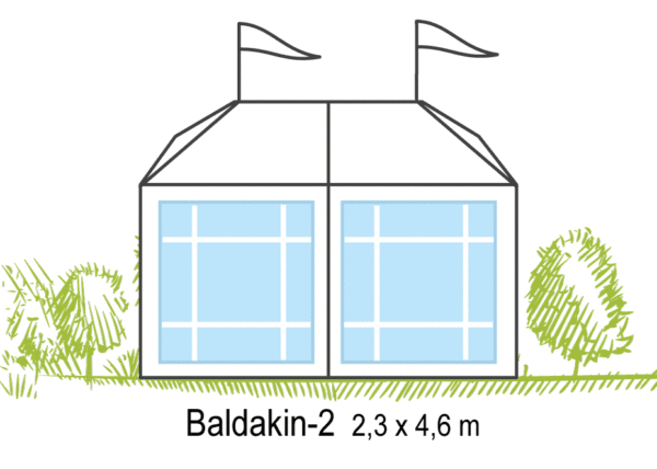 Tält Baldakin-2 2,3x4,6m