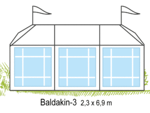 Tält Baldakin-3 2,3x6,9m