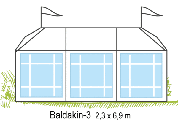 Tält Baldakin-3 2,3x6,9m
