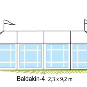 Tält Baldakin-4 2,3x9,2m