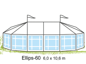 Tält Ellips-60 6x10,6m