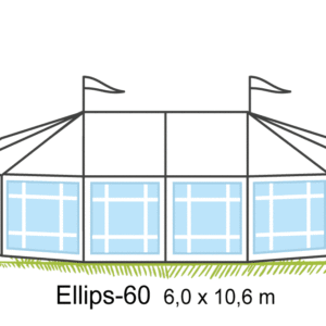 Tält Ellips-60 6x10,6m