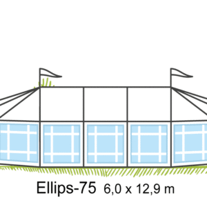 Tält Ellips-75 6x12,9m