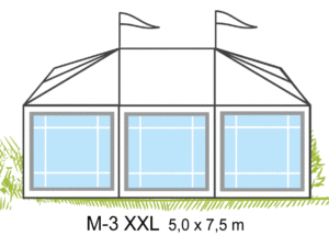 Tält M3-XXL 5x7,5m