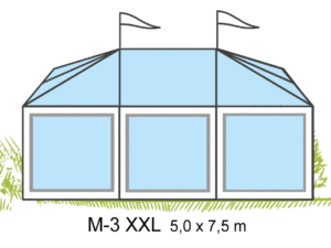Tält M3-XXL Transparent