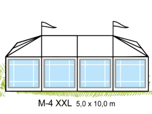 Tält M4-XXL 5x10m