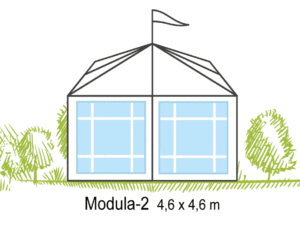 Tält Modula-2 4,6x4,6m