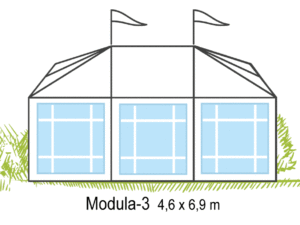 Tält Modula-3 4,6x6,9m
