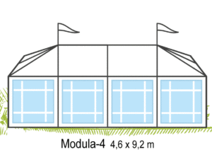 Tält Modula-4 4,6x9,2m