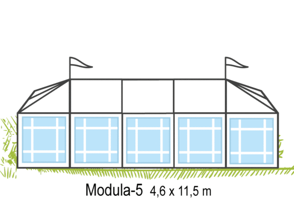 Tält Modula-5 4,6x11,5m