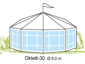 Tält Oktett-30 Ø6m