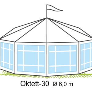 Tält Oktett-30 Ø6m