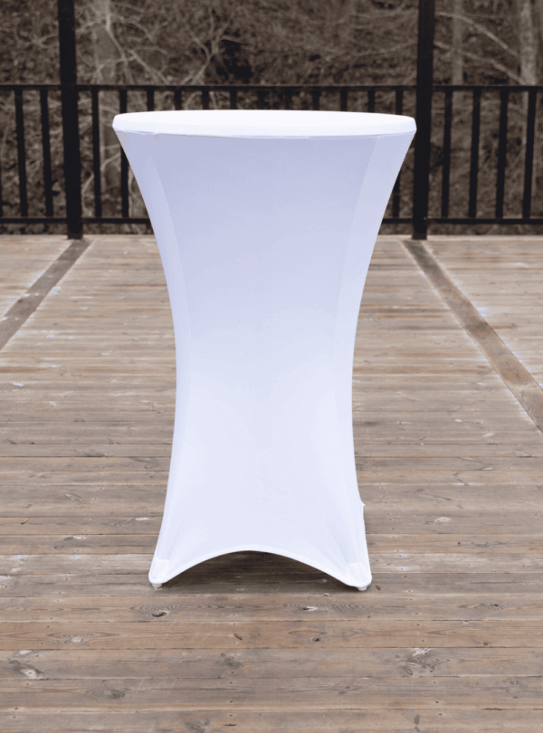 Ståbordsöverdrag stretch Ø80cm vit - Bild 2