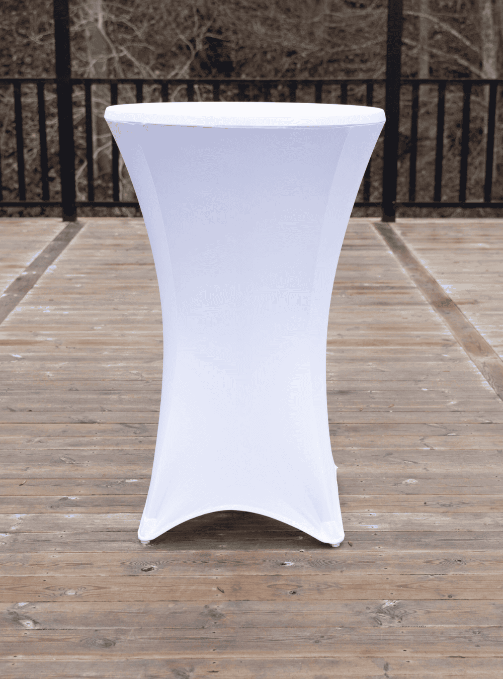 Ståbordsöverdrag stretch Ø80cm vit - Bild 2