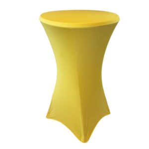 Ståbordsöverdrag stretch Ø60cm gul