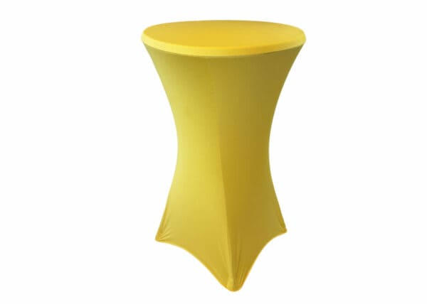 Ståbordsöverdrag stretch Ø60cm gul