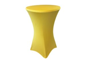 Ståbordsöverdrag stretch Ø70cm gul