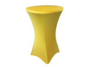 Ståbordsöverdrag stretch Ø70cm gul