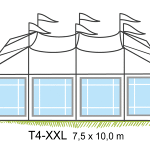 Tält T4-XXL 7,5x10m