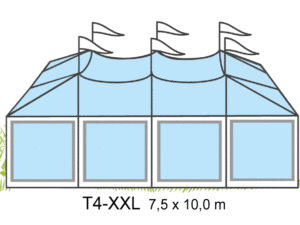 Tält T4-XXL Transparent