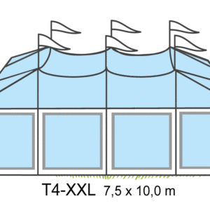 Tält T4-XXL Transparent