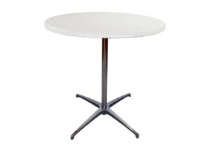 Runt bord Ø80cm cafèbord vit