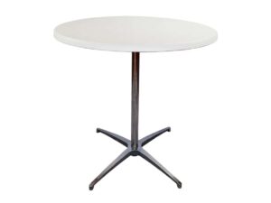 Runt bord Ø80cm cafèbord vit
