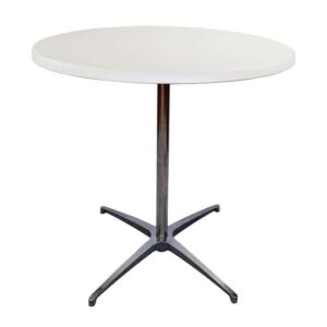 Runt bord Ø80cm cafèbord vit