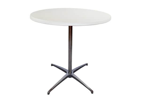 Runt bord Ø80cm cafèbord vit