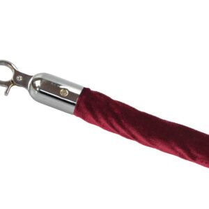 Rep sammet krom/burgundy