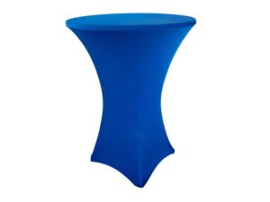 Ståbordsöverdrag stretch Ø80cm blå