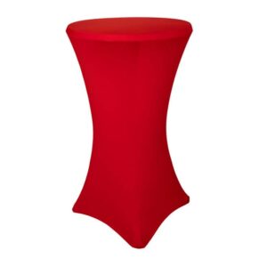 Ståbordsöverdrag stretch Ø60cm röd