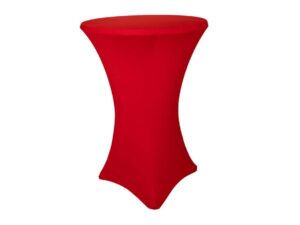 Ståbordsöverdrag stretch Ø70cm röd
