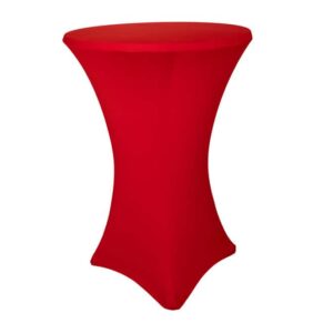 Ståbordsöverdrag stretch Ø70cm röd