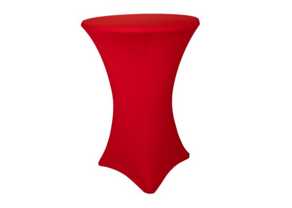 Ståbordsöverdrag stretch Ø70cm röd