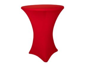 Ståbordsöverdrag stretch Ø80cm röd