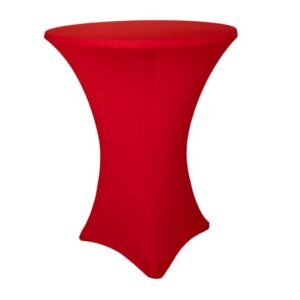 Ståbordsöverdrag stretch Ø80cm röd