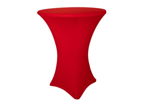 Ståbordsöverdrag stretch Ø80cm röd
