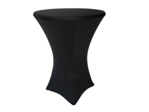 Ståbordsöverdrag stretch Ø80cm svart