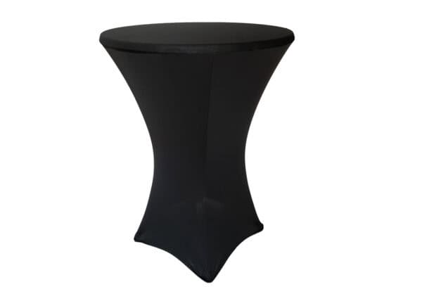 Ståbordsöverdrag stretch Ø80cm svart