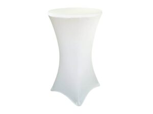 Ståbordsöverdrag stretch Ø60cm vit