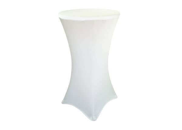 Ståbordsöverdrag stretch Ø60cm vit