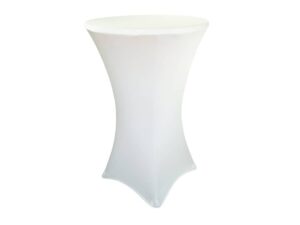 Ståbordsöverdrag stretch Ø70cm vit